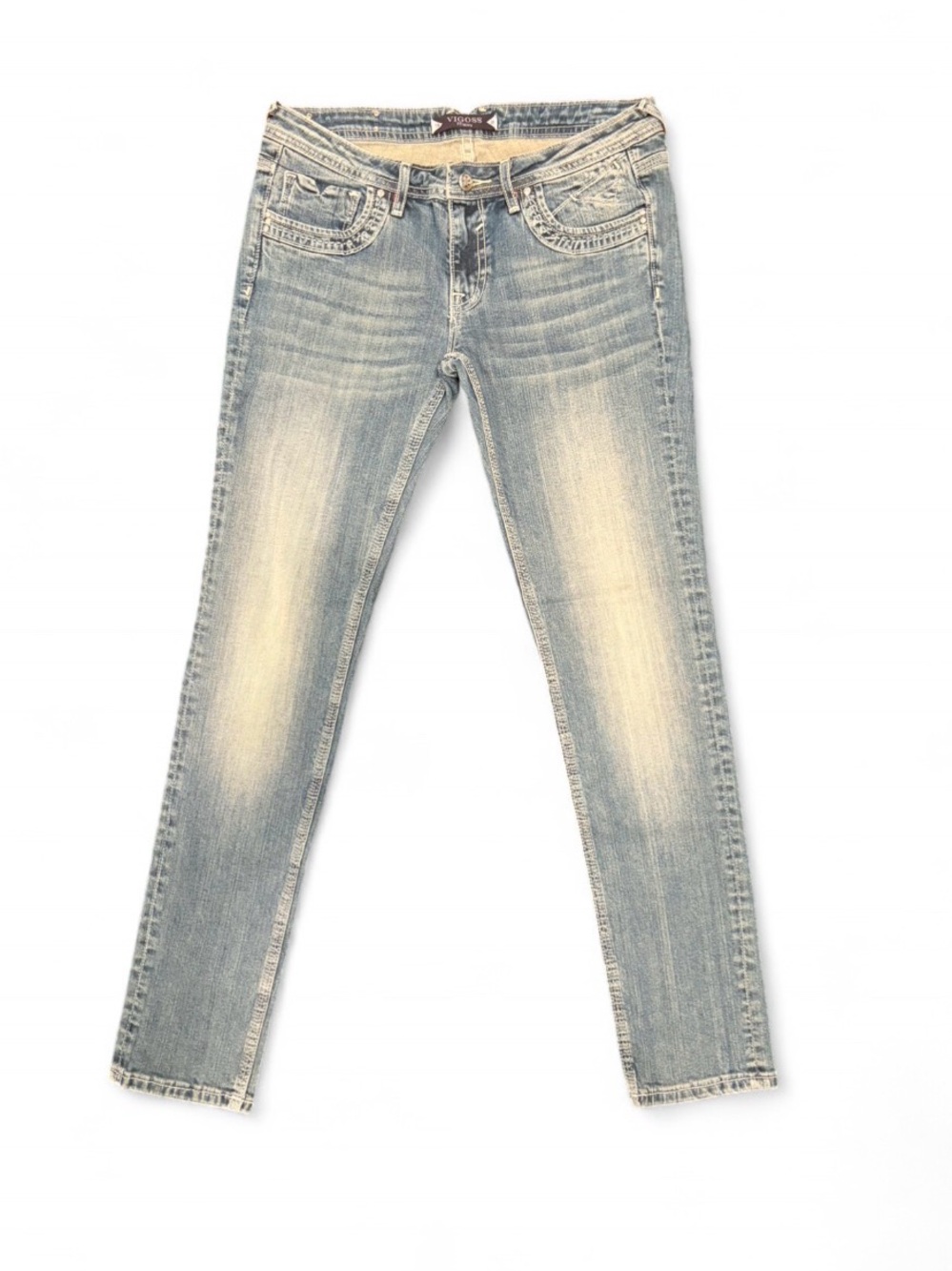 Vigoss Embelished Low-Rise Skinny Jeans